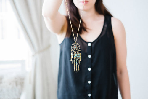 Secondary Image : Dreamcatcher Pendant Necklace