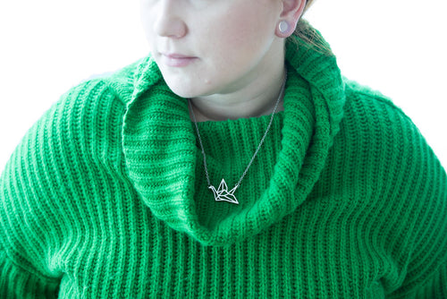 Image : Origami Crane Necklace
