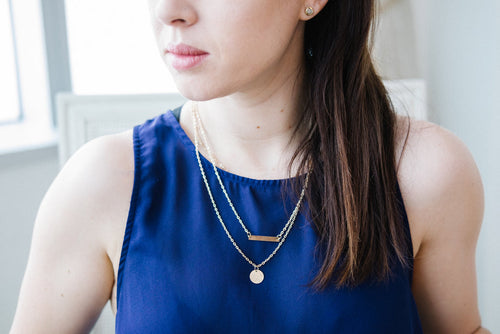 Secondary Image : Dainty Gold Necklace
